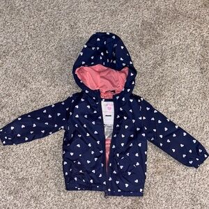 Carter's Blue Heart Pattern Hooded Jacket
